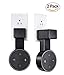 Feiyen Outlet Wall Mount Hanger Stand for Dot 2nd Generation Without Mess Wires Or Screws, Space-Saving Holder Case Plug Mounting Bracket in Kitchens, Bathroom and Bedroom (Black-2Pack)