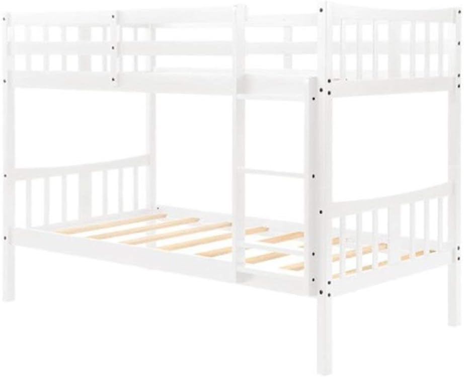 Joanna Zacharias Bed White Twin Over Twin Bunk Bed Separable Rubberwood Double Bed