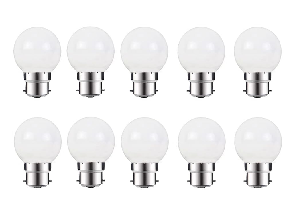 ZFQ 10 Pack B22 Cool White LED Light Bulbs 2W G45 Golf Ball Mini Globe Bulb Lighting Bulbs for Outdoor Indoor String Patio Garden Party Decoration, Christmas, Tree, Fairy Party Night Lights