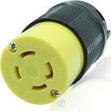 Journeyman-Pro 2713 30 Amp, 125/250 Volt, NEMA L14-30R, 3P, 4W, Locking Plug Connector, Black Industrial Grade, Grounding 7500 Watts Generator Rating (L14-30R (Female Plug))