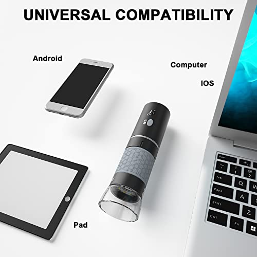 Bysameyee 4K 3840x2160P Wireless Digital Microscope, Handheld HD USB