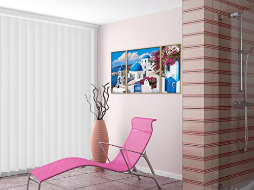 Schipper 609260783 Malen nach Zahlen - Santorin - Bilder malen für Erwachsene, inklusive Pinsel und Acrylfarben, Triptychon, 50 x 80 cm – Bild 5