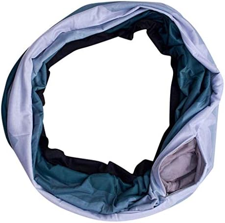 Women's Soft Blanket Scarf Stylish Cozy Tartan Scarves Warm Wrap Shawl Infinity Scarves with Zipper Pocket Red