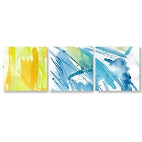Abstract Color Home Artwork for Living Room Bedroom x3 Panels