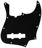 Fender Modern Pickguard, Jazz Bass, 10-Hole - Black 3-Ply
