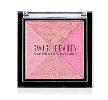 Swiss Beauty Baked 2 Blusher and 2 Highlighter (7 g, Colour Set-04)
