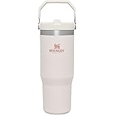 STANLEY IceFlow Flip Straw Tumbler with Handle 30 oz | Twist On Lid and Flip Up Straw | Leak Resistant Water Bottle | Insulated Stainless Steel |BPA-Free | Rose Quartz