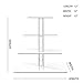 TWING Premium Acrylic Clear 4 Tier Cupcake Display Stand Wedding Cupcake Holder Dessert Display Square