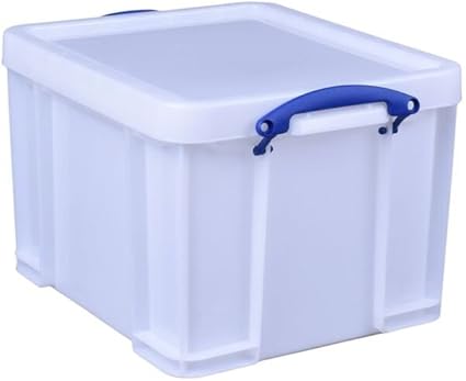 Really Useful - Caja de almacenamiento (35 L), color blanco: Amazon.es: Oficina y papelería