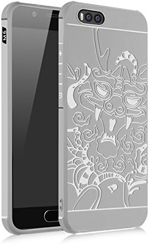 Xiaomi Mi 6 Case,DAYJOY Unique Design Dragon style Airbag Protection Soft Rubber Silicone Shockproof Dustproof Bumper Case Cover for Xiaomi Mi 6(GREY)