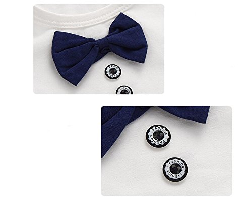 Monvecle Unisex Baby Two-Pack Short Sleeve Onesie Cotton Bodysuit Sunny/Cloudy 24M