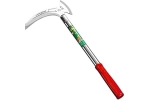 HASLED Machete for Yard Work，Sickle Garden Tool, Portable Machete, 20 in Extra Long Stainless Steel Handle for Gardening, Emergency, Hiking, Outdoor, Hunting