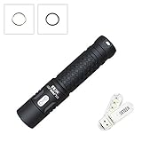 Bundle: Klarus Mi7 CREE XP-L HI V3 LED 700 Lumens Flashlight with AA Battery and SkyBen USB Light (Black)