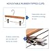 JS HANGER Premium Wooden Pant Skirt Hangers with 2-Adjustable Clips, Natural Finish, 10-Pack