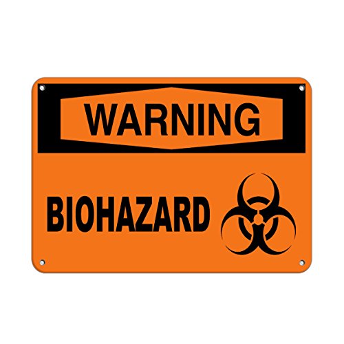 Warning Biohazard Hazard Sign Hazard Labels Vinyl Sticker Decal 8"
