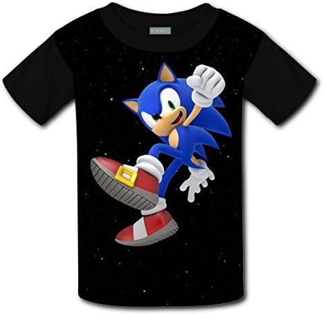 BIBIVE Sonic 3D Printed Short Sleeve Crew Neck T-Shirt for Boys