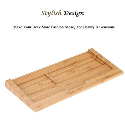 SAMDI Wood Keyboard Tray, The Second Generation Drawer for iMac Bluetooth Bracket Dock Keyboard Mount Platform Rack for Small Slot for Storage Magic Keyboard - (Bamboo)