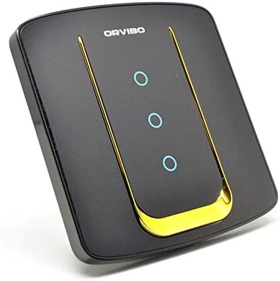Orvibo Gaya Series RF Smart Home Appliance Wall Switch Elegant Design - Black (3 Gang)