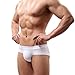 NEARTIME Men's Underwear, Mens Low Waist Boxers Briefs Men Underpants Soft Shorts (L, White) …