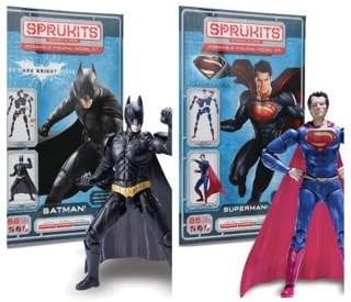 Sprukits Level 2 Batman and Superman Man of Steel Figure Model Kit