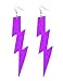 Forum Novelties Women's Neon Lightning Bolt Earrings