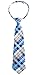 Retreez Elegant Plaid Check Woven Microfiber Pre-tied Boy's Tie - Navy Blue and Khaki - 24 months - 4 years