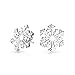 Classic Christmas Holiday Party Snowflake Stud Earrings For Women Teen Polished .925 Sterling Silver Leverback