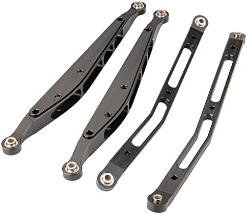 Yiguo RC 1:10 Aluminum Rear Upper / Lower Chassis Linkage Link AX31007 / AX31008 for Axial Yeti Rock Racer 90026 Black