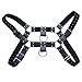 FEESHOW Men's PU Leather H Bulldog Adjustable Chest Half Harness (one Size, Black 2)