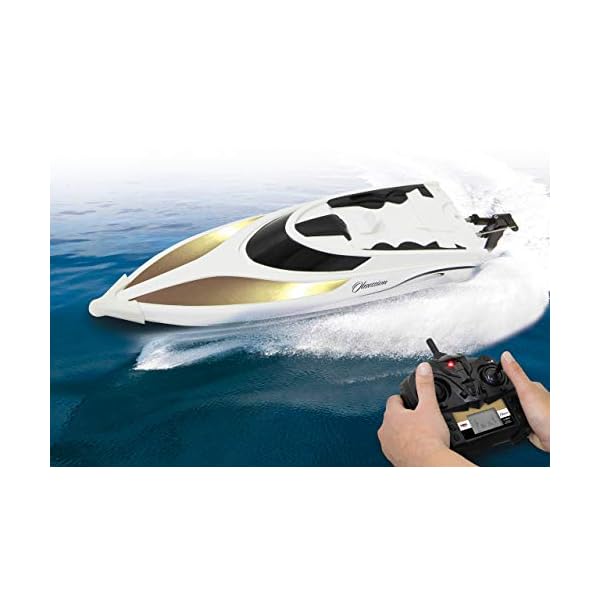 Obsession Speedboot 2,4G Li-Ion 7,4V - Akkustandsanzeige am Sender, wassergekühlter Motor, doppelter Rumpfverschluß mit… – Bild 3