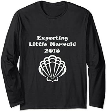Unisex Expecting Little Mermaid 2018 Long Sleeve Shirt Small Black
