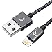 RAMPOW iPhone Charger Cable 3ft, MFi Certified & Nylon Braided - Lightning Cable - Fast Charging & Sync - iPhone Cable for iPhone 12 Pro Max 12 Mini 11 Pro Max SE XS XR X iPad iPod - Space Gray