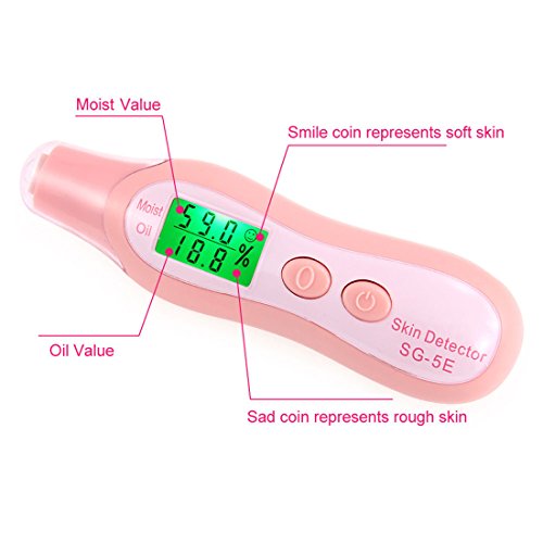 Digital Precision Skin Sensor Tester Facial Moisture Water Oil Detector Analyzer