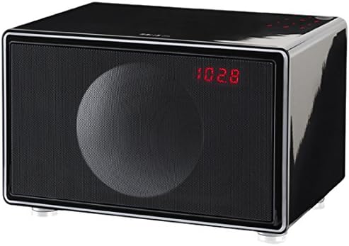 Geneva Sound System Model S Wireless Tabletop HiFi System with FM Clock Radio, Bluetooth &amp; Table Stand (Black)