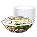 Stock Your Home 64oz Clear Plastic Salad Bowls with Lids Disposable (10 Pack) Extra Large Takeout Container with Snap on Lid for Fruit Salads, Lunch, Meal Prep, Acai Bowl, To-Go Party Containers