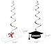 CocoHut Graduation Party Supplies Grad Hanging Decorations - Star/Mortarboards/Diplomas Ceiling Foil Swirls?30 PCS?