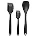 10Pcs/set Silicone Heat Resistant Kitchen Cooking Utensils spatula Non-Stick Baking Tool tongs ladle gadget by BonBon (black)
