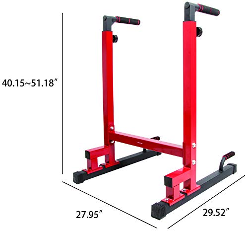 BalanceFrom-Multi-Function-Dip-Stand-Dip-Station-Dip-bar-with-Improved-Structure-Design-500-Pound-Capacity