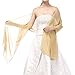 Soffte Cloud Sheer Chiffon Women Evening Shawls and Wraps for Dresses Dark Champagne