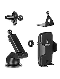 EL2MENTS, Wireless Car Charger, Automatic 10w Qi Fast Charging Car Phone Holder Air Vent Dash Desk Mount QC 3.0 Adapter, Compatible Samsung Note 9  S9  S9+  S8  S8+ iPhone Xs Xs Max XR X   8 8 Plus