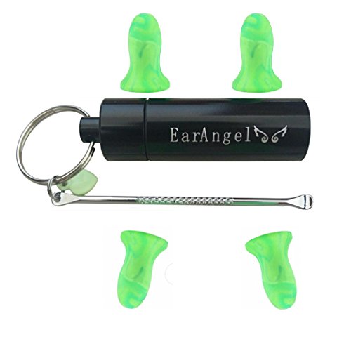 Sleeping Earplugs/Acoustic Earplugs/Noise reduction Earplugs with Earpick,36dB Highest NRR, Comfortable Hearing Protection for Shooting, Travel, Work , and Concerts -Green/2Pairs