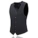 YFFUSHI Men's Advanced Custom Vest Skinny Wedding 4 Button Waistcoat Slim