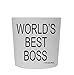 Funny Guy Mugs World's Best Boss Travel Tumbler, White, 16-Ounce