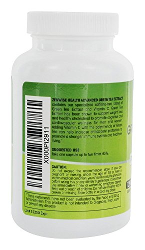 Zenwise Health Caffeine Free Green Tea Extract With Egcg Vitamin C 1 Vegetarian Capsules Buy Online Zenwise Health Caffeine Free Green Tea Extract With Egcg Vitamin C 1 Vegetarian Capsules Buy Online