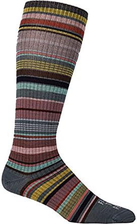 Farm 2 Feet Ithaca Knee High - Ultralight Multi-Stripe comes with a Helicase sock ring