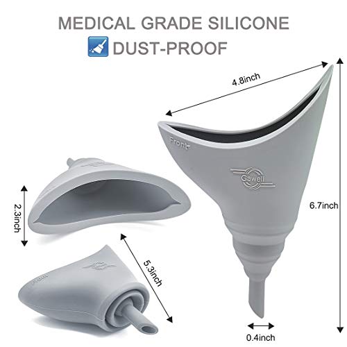 MGFAION 2 Pcs Female Urination Device, Portable Urinal Funnel Silicone Urine Cups, Reusable Pee Funnel for Women Standing Up to Pee, Travel, Camping, Outdoor, Activities