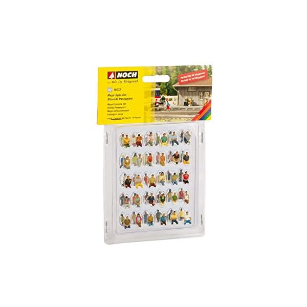 NOCHÂ® Mega-Spar-Set âSitzende Passagiereâ, 60 handbemalte Figuren ohne Beine perfekt fÃ¼r Modellbahn H0 – Bild 3