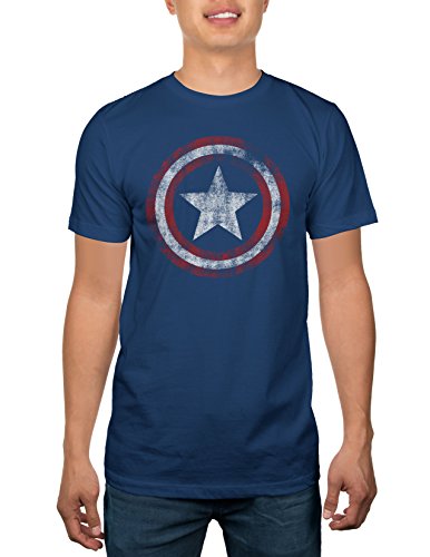 Marvel's Captain America Faded Shield Logo Adult Sized T-shirt (Large)