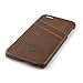 Dockem Card Case for iPhone 6S Plus - Vintage Synthetic Leather Wallet Case, Ultra Slim Professional Executive Snap On Cover with 2 Card Holder Slots, Brown