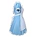 Bonamana Women Halloween French Lolita Maid Costume Cosplay with Apron (M) Blue